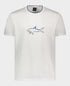 Paul&Shark tshirt חולצה מטורפת של פול שארק טישרט בצבע לבן לוגו המותג באמצע